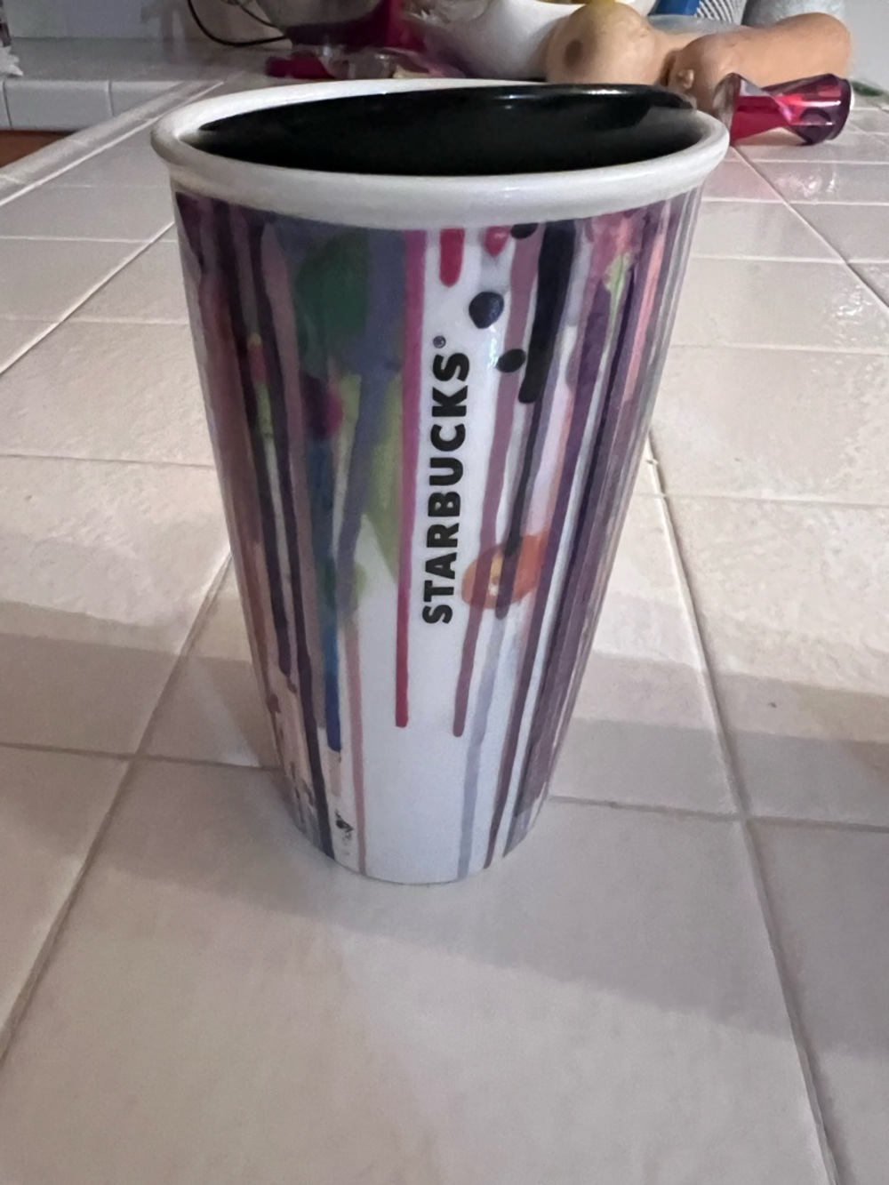 Starbucks Drip Paintets  Ceramic Tumbler - Multicolor